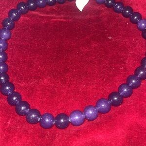 Nwt purple crystal necklace 925